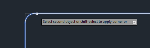 Fillet - Select second object