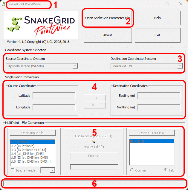 SnakeGrid PointWise User Interface Areas