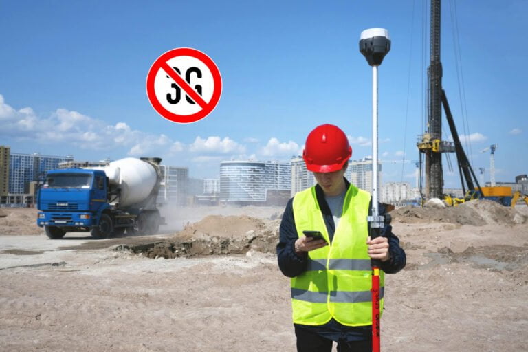 3G Switch-off Surveyor in the Field with a GNSS Receiver and Controller not getting any Mobile Network Signal